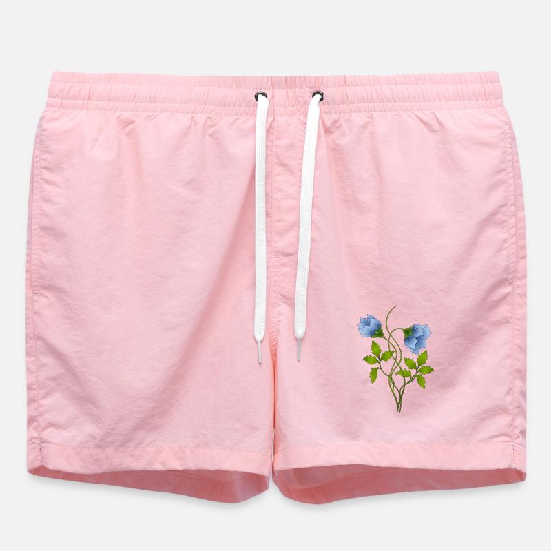 Flowers - Swim Trunks - pink