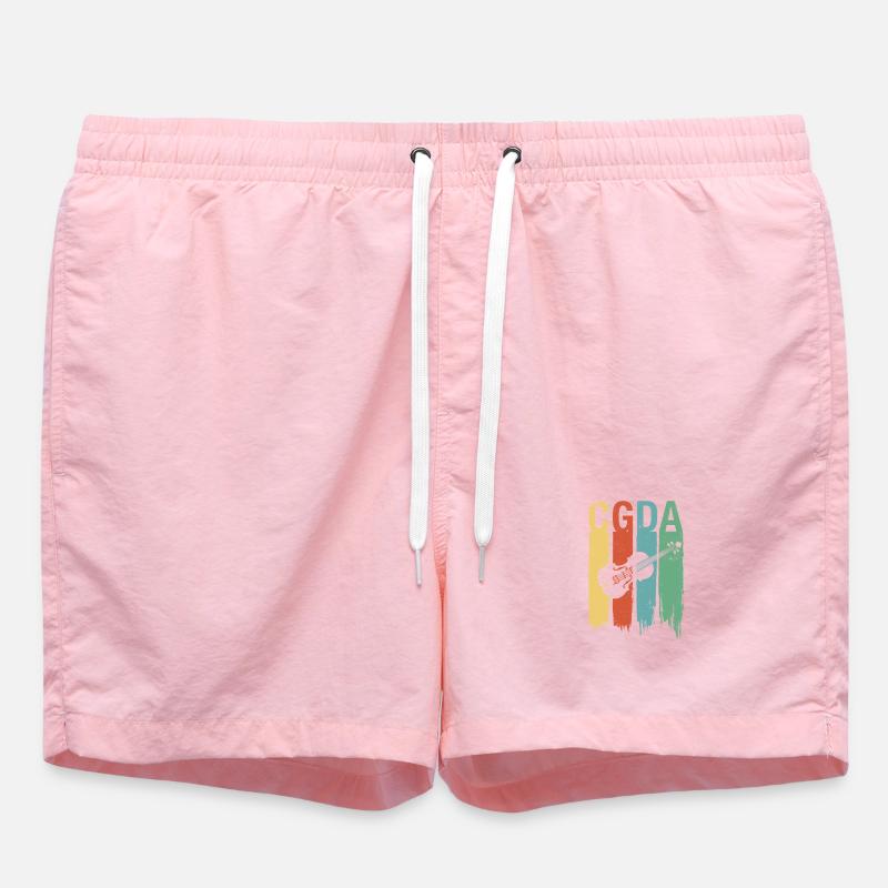 CGDA viola tuning string musician retro - Swim Trunks - pink