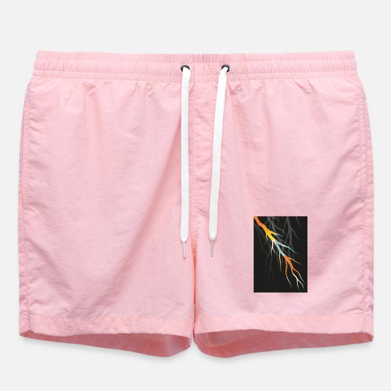 Abstract Root Art Geometric Modern Art - Swim Trunks - pink