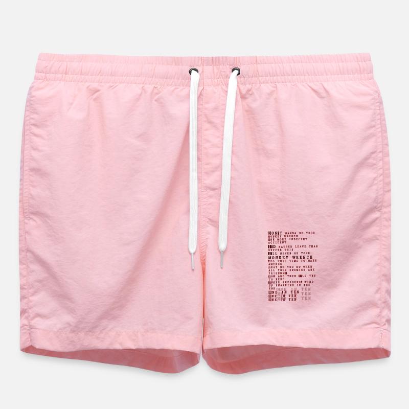 Foo fighters lyrics - monkey wrench - Swim Trunks - pink
