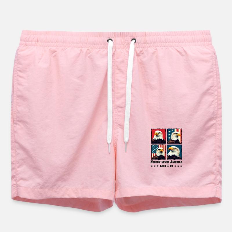 Bald eagle - Swim Trunks - pink