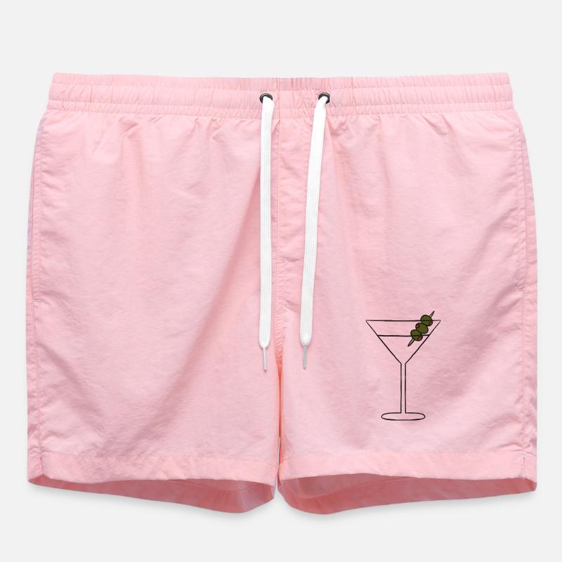 Silhouette de Martini en brochette d’olive - Short de bain - rose