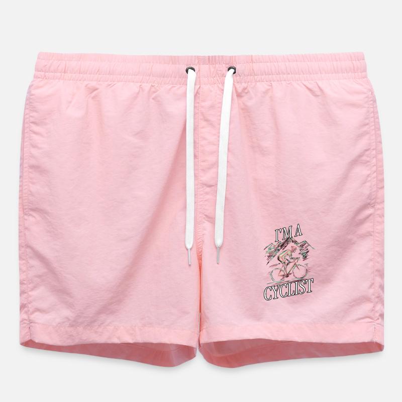 I'M A CYCLIST Mountain Ride - Swim Trunks - pink