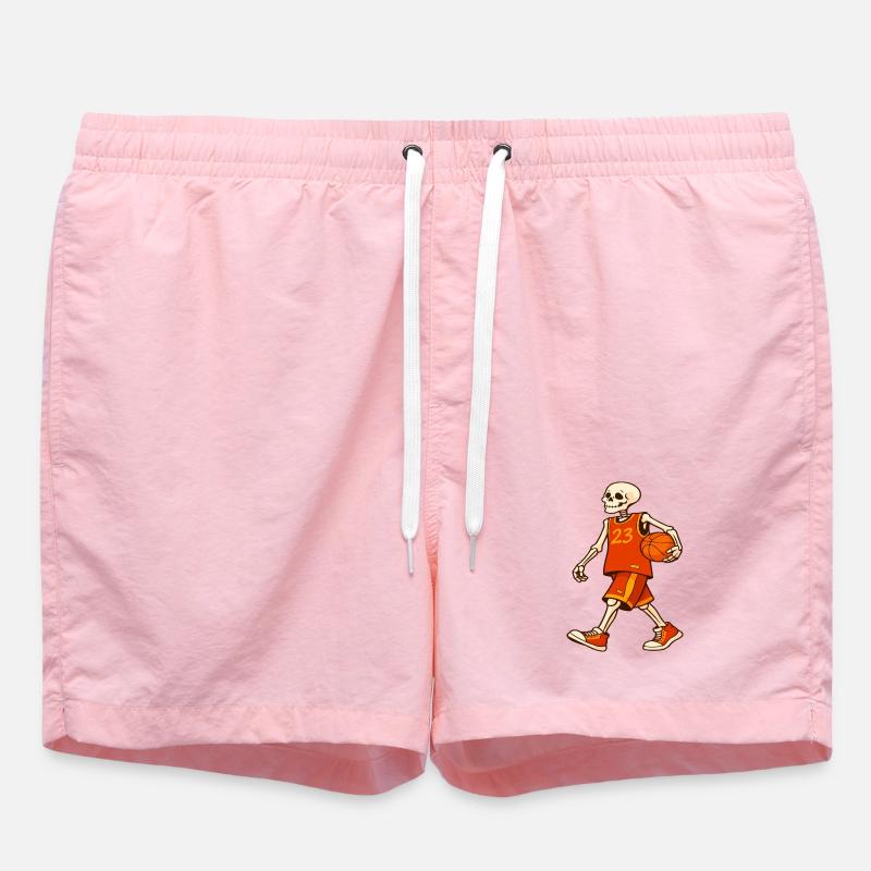 Skeleton Hoops en maillot orange - Short de bain - rose