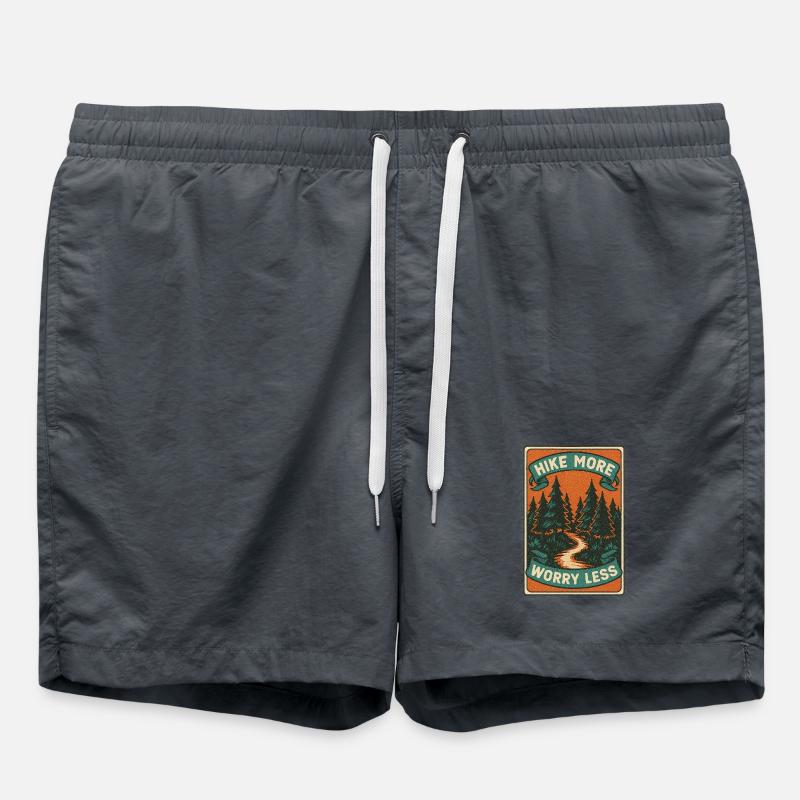 Hike More Worry Less - Swim Trunks - undefined