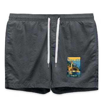 Explore Beauty of Lake Garda in Italy - Swim Trunks -  - Front
