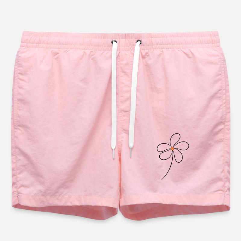 FLEUR. ANNIVERSAIRE. HAPPY BIRTHDAY. JOYEUX ANNIV - Short de bain - rose