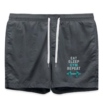 Eat Sleep Gym Repeat Fitnessstudio Bodybuilder - Short de bain -  - Devant