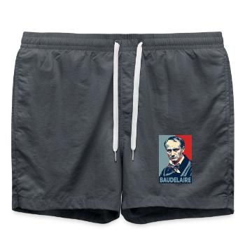 Baudelaire Pop-Art-Porträt - Badeshorts -  - Vorne