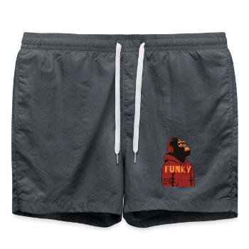 Funky Gorilla Hoodie Design - Swim Trunks -  - Front