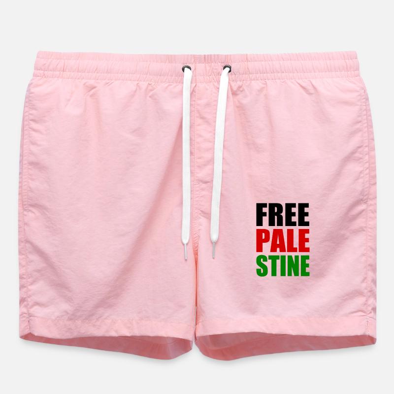 Free palestine - Short de bain - rose