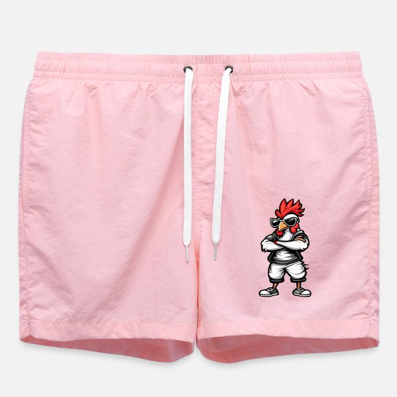 Coq Bande Dessinée Cool - Short de bain - rose