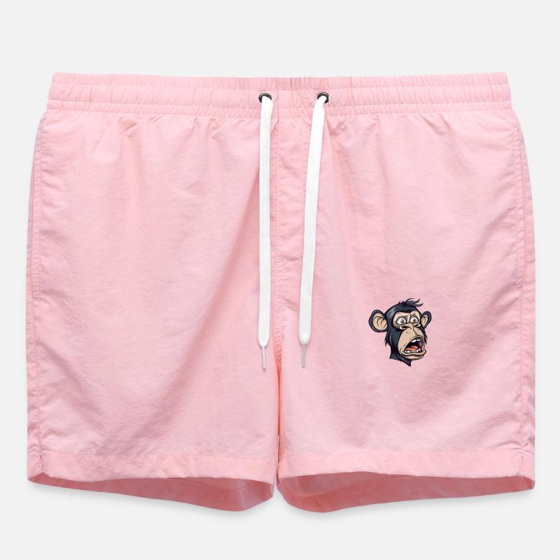 Caricature de singe surpris drôle - Short de bain - rose