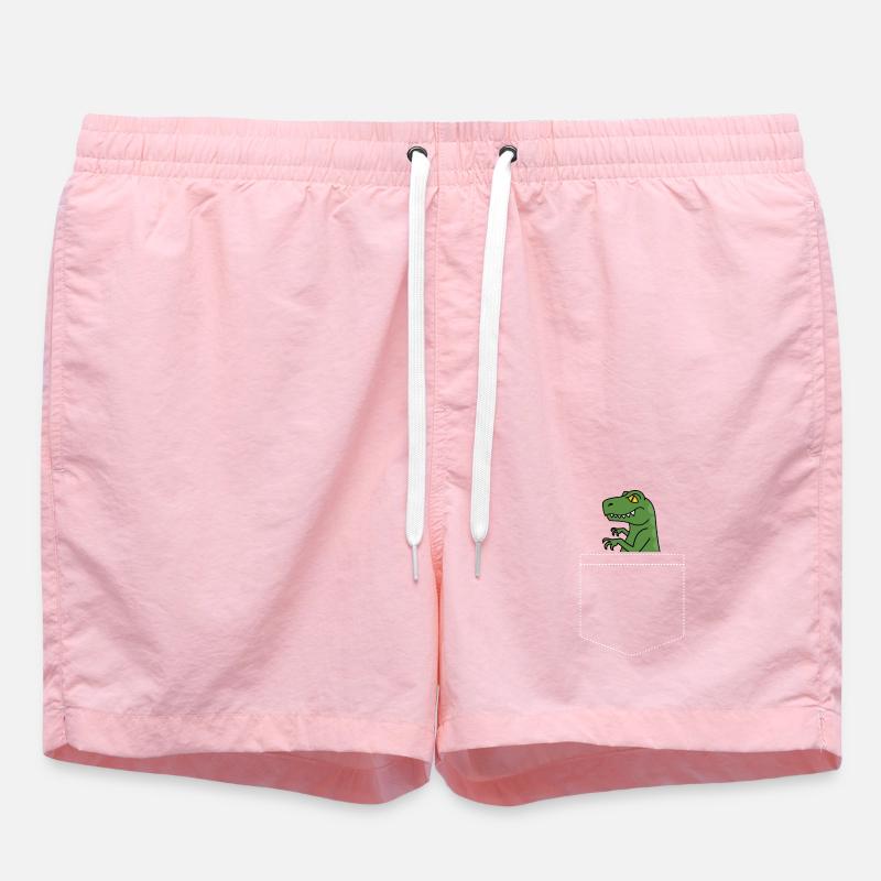 Dinosaur T-Rex - Swim Trunks - pink