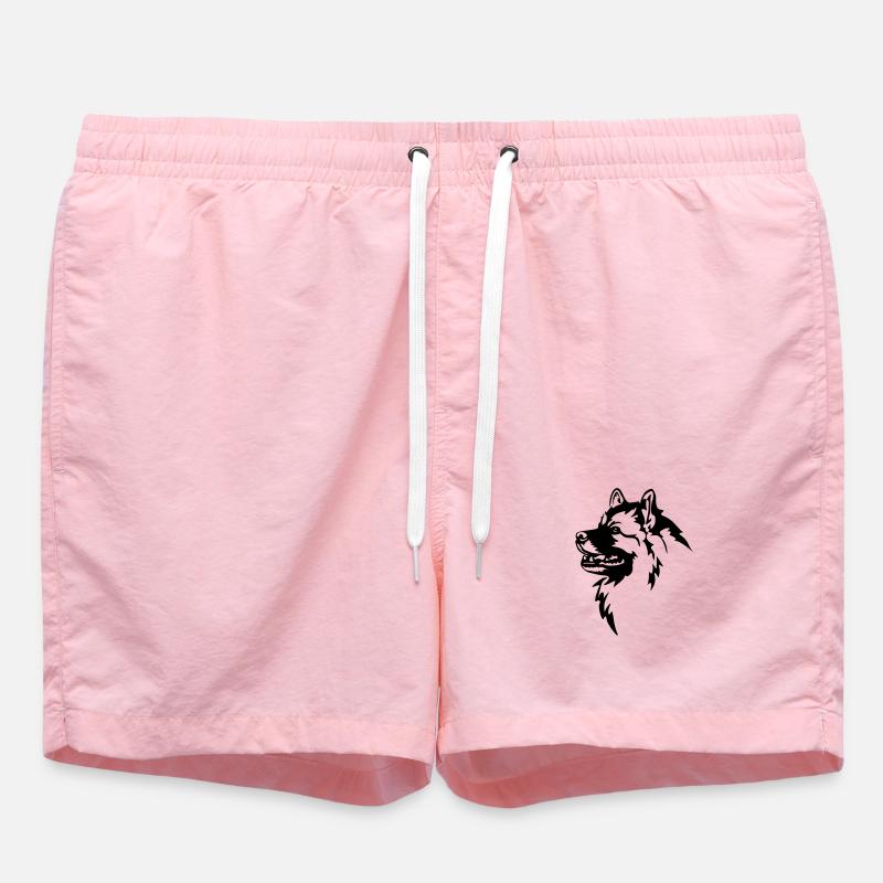 Wolfsspitz Kopf - Badeshorts - Pink