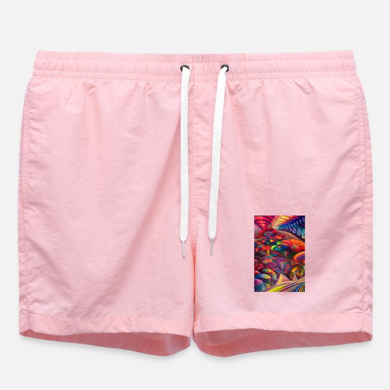 Abstrakte Kunst - Badeshorts - Pink