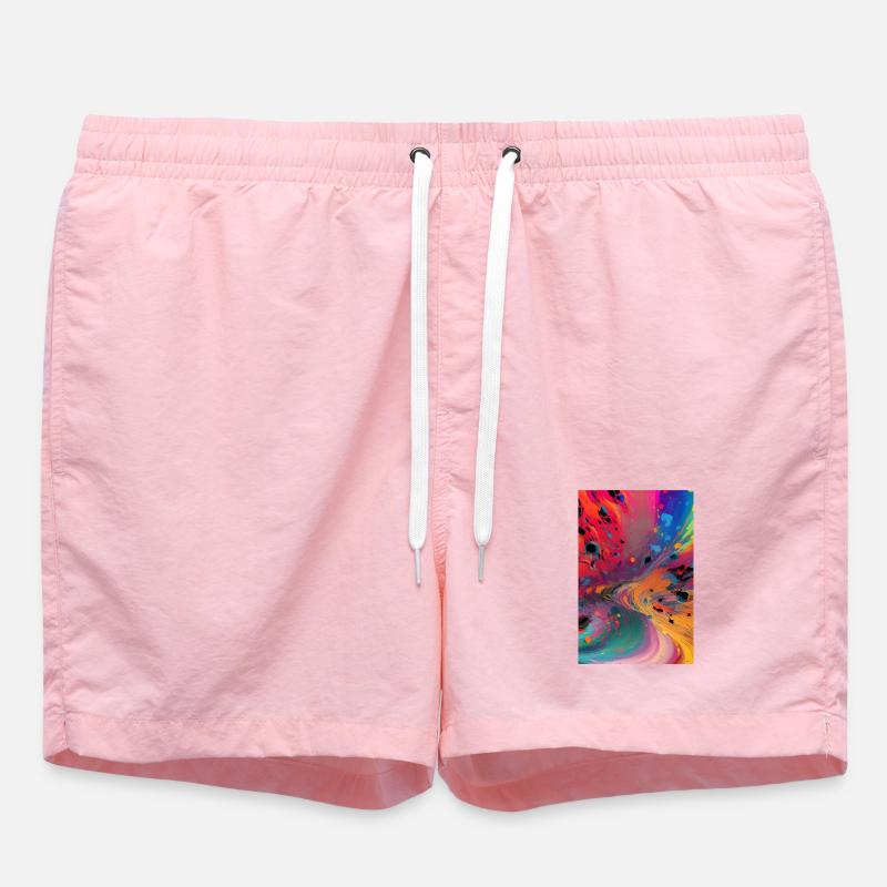 Abstrakte Kunst - Badeshorts - Pink