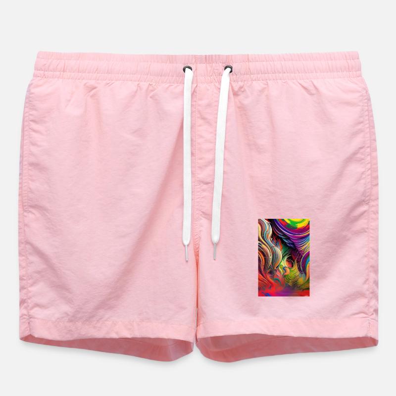 Abstrakte Kunst - Badeshorts - Pink