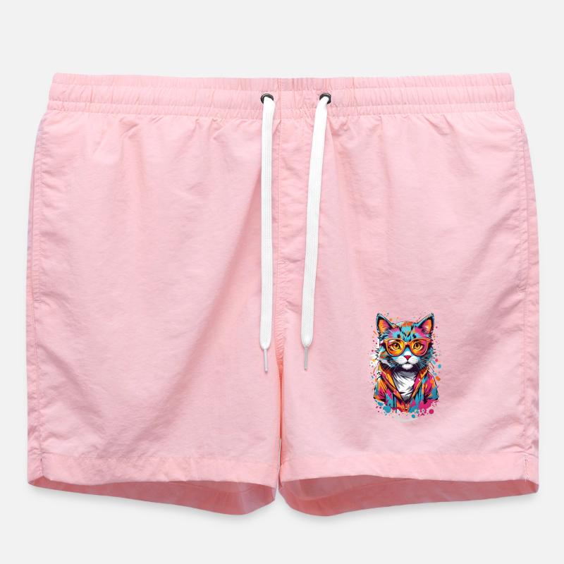 Chat mignon - Short de bain - rose