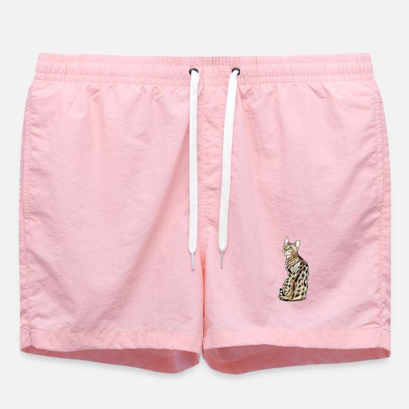 Chat du Bengale - Short de bain - rose