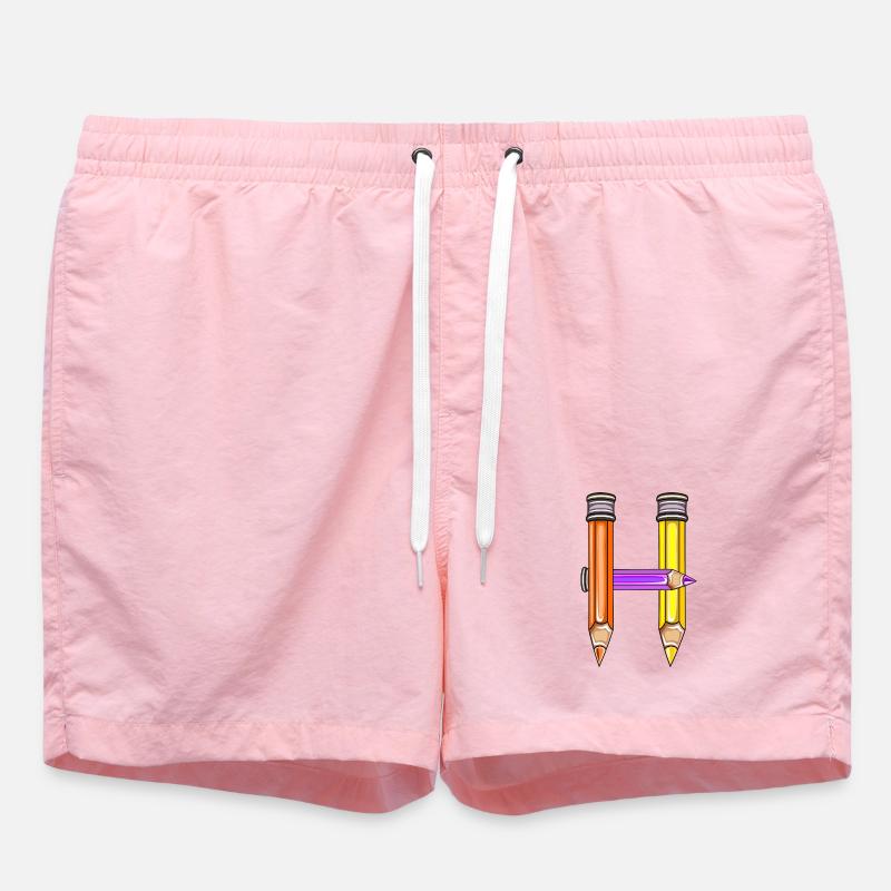 LETTRE INITIALE H ÉCOLE MATERNELLE - Short de bain - rose