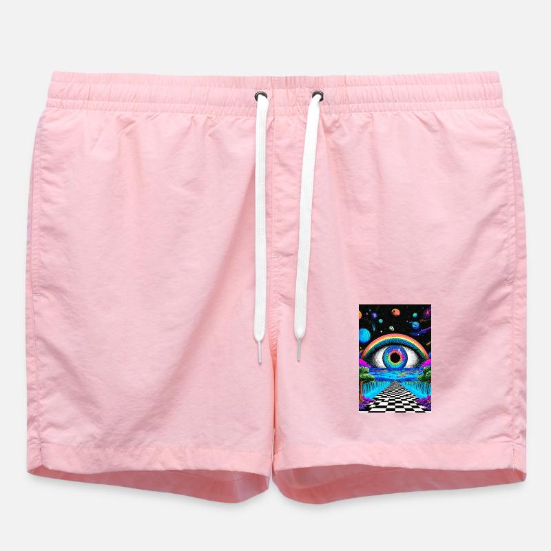 Psychedelic Journey into Space - Swim Trunks - pink