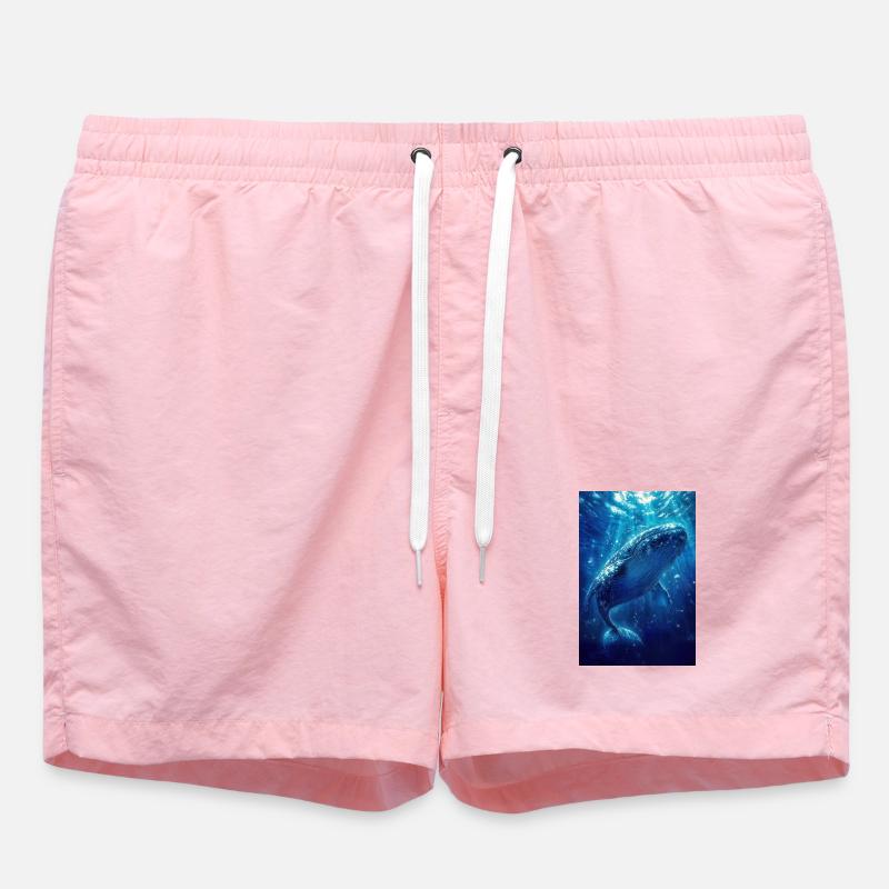 Illustration eines Wals - Badeshorts - Pink
