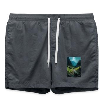 Illustration of a natural landscape - Swim Trunks -  - Front