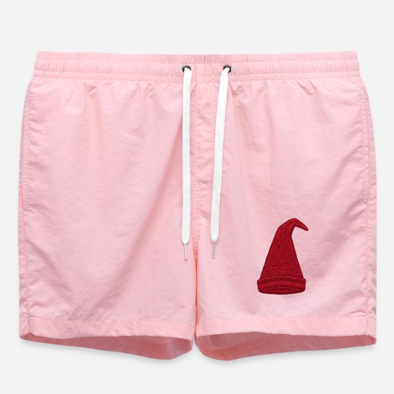 Chapeau de gnome brodé (imprimé) - Short de bain - rose