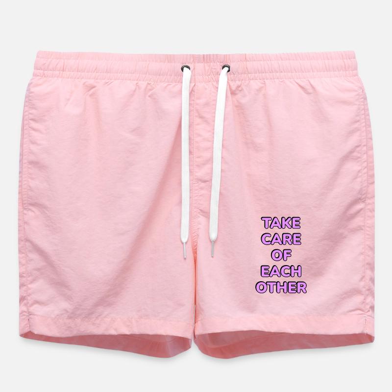 Prenez soin les uns des autres - Short de bain - rose