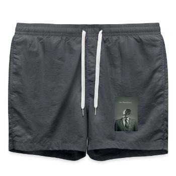 Silent Surveillance Minimal Poster Art - Badeshorts -  - Vorne