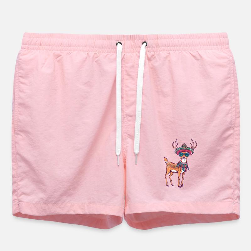 Sombrero comique comique de cerf - Short de bain - rose
