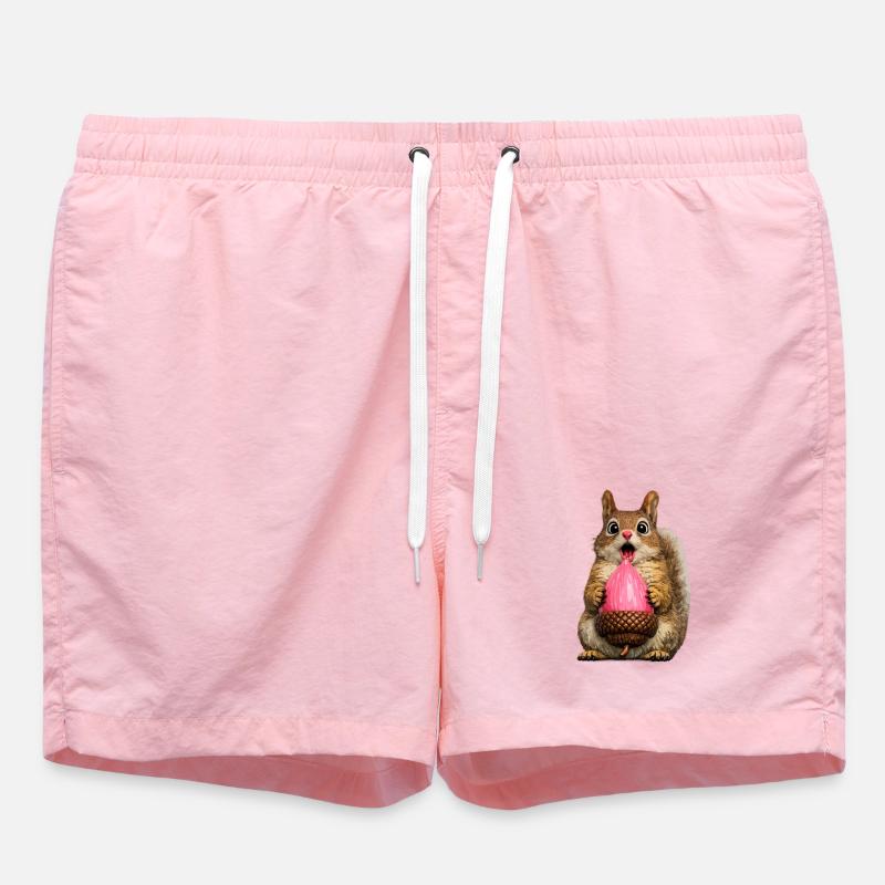 Clin d’œil Écureuil Gland Rose - Short de bain - rose