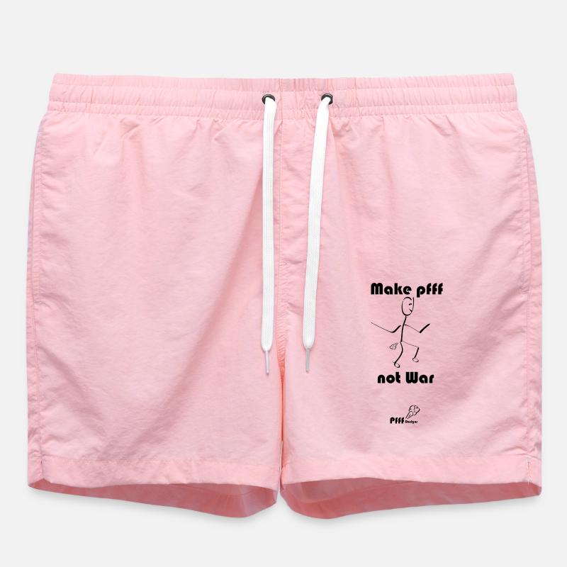 Make Pfff Not War - Swim Trunks - pink