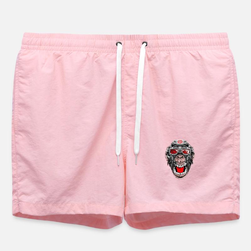 Crazy Monkey - Swim Trunks - pink
