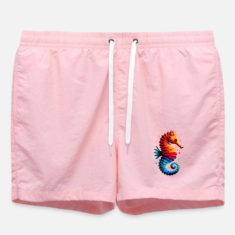 Seepferdchen - Badeshorts - Pink