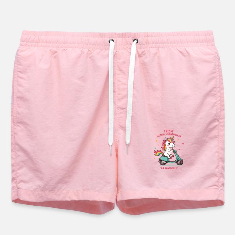 Roller-Einhorn - Badeshorts - Pink