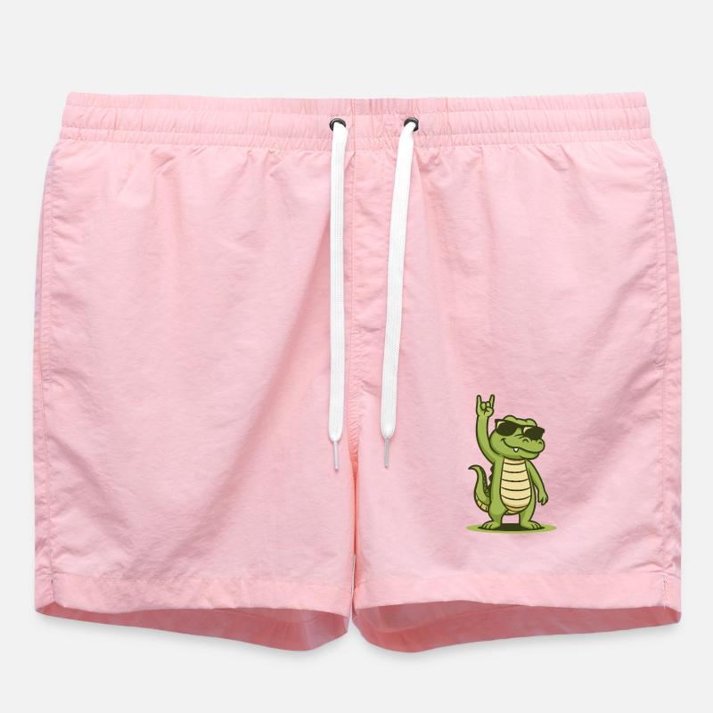 Rock’n’Roll Crocodile Bébé - Short de bain - rose