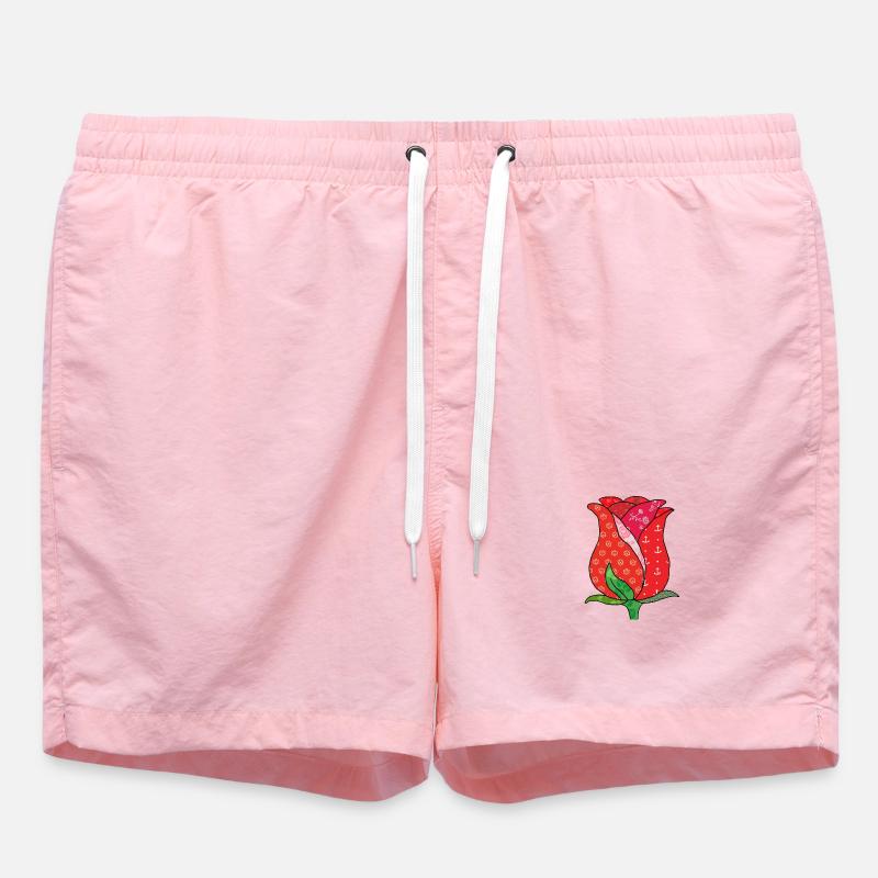 Pattern rose - Swim Trunks - pink