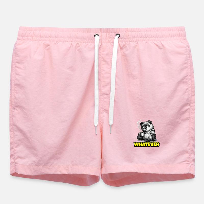 Whatever – Grumpy Bear Coffee (Sketch) - Swim Trunks - pink