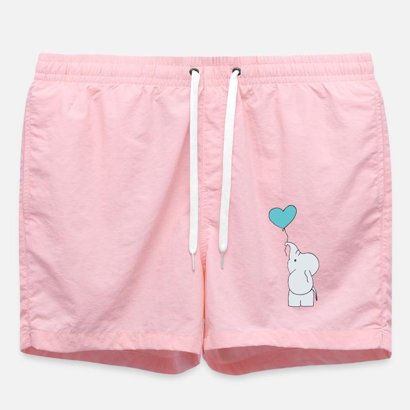 Eléphant avec ballon - Short de bain - rose