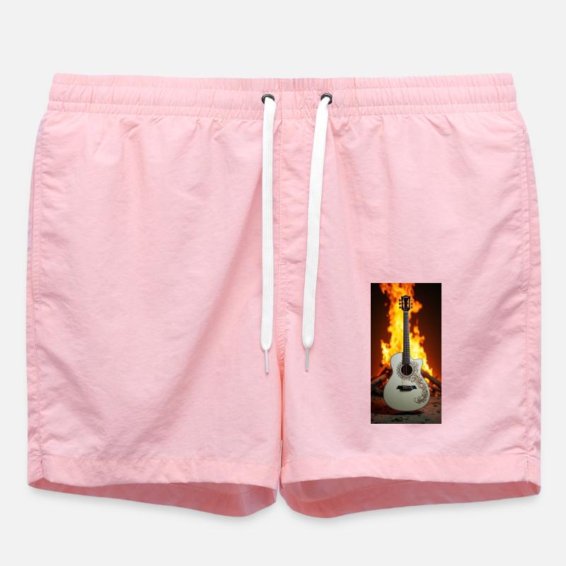 Guitare devant le feu - Short de bain - rose
