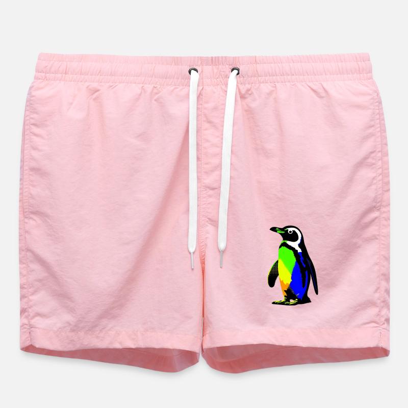 Penguin - Swim Trunks - pink