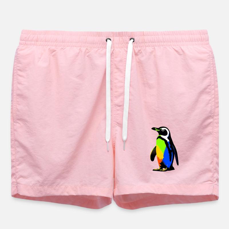 Penguin - Swim Trunks - pink
