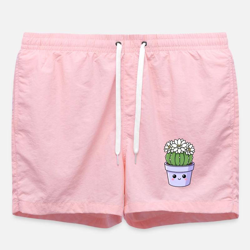 Pot de fleurs de cactus Kawaii - Short de bain - rose