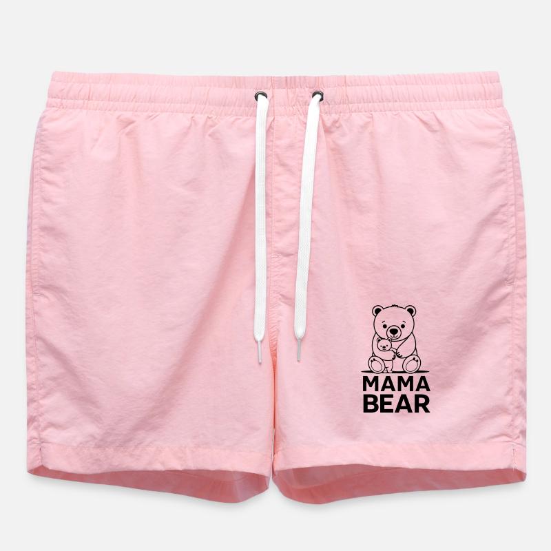 Mama bear - Swim Trunks - pink