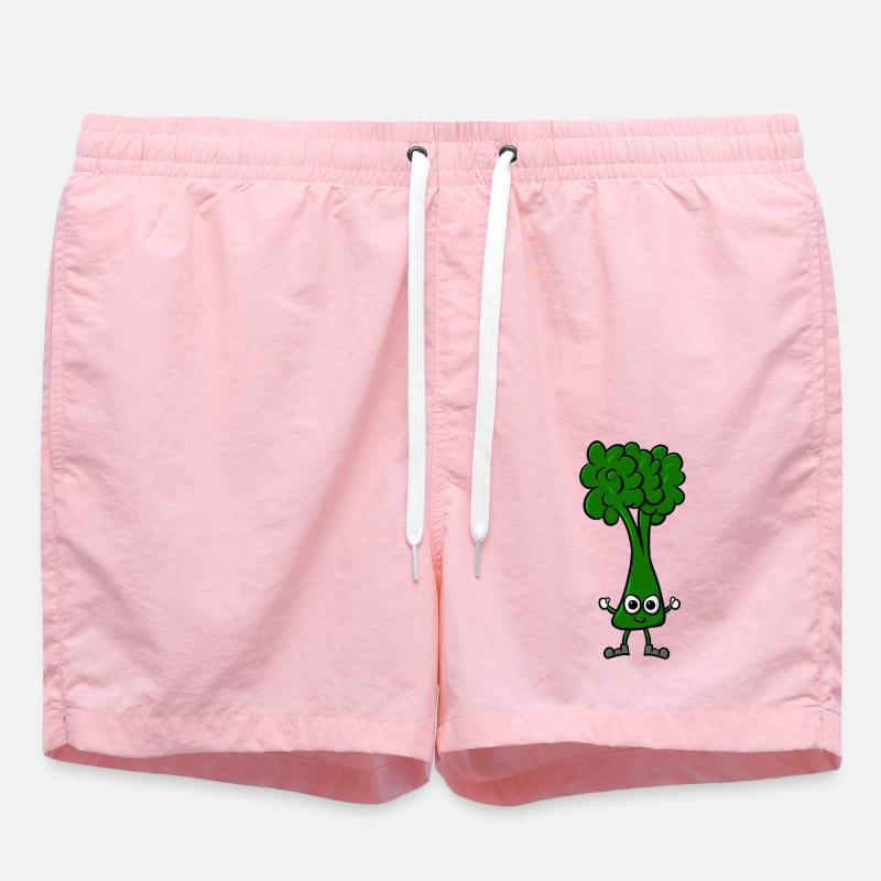 Broccoli Comic - Swim Trunks - pink