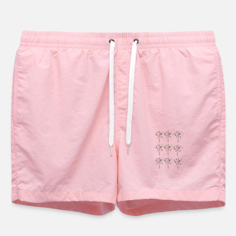 flower meadows pattern - Swim Trunks - pink