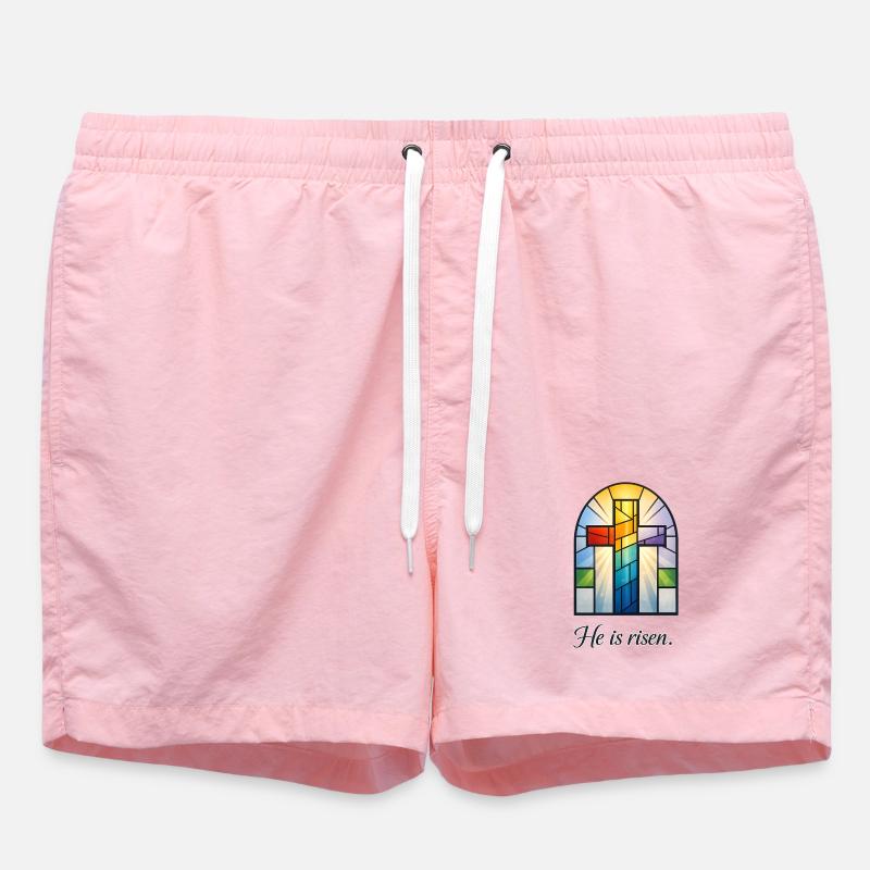 He Is Risen - Badeshorts - Pink