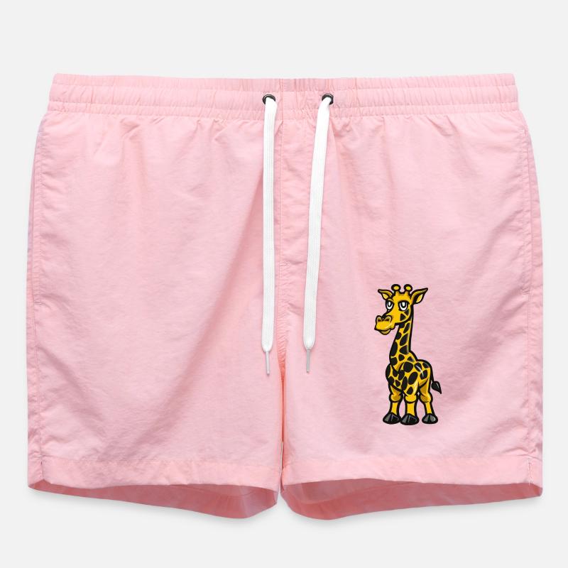 Giraffe Comic - Badeshorts - Pink